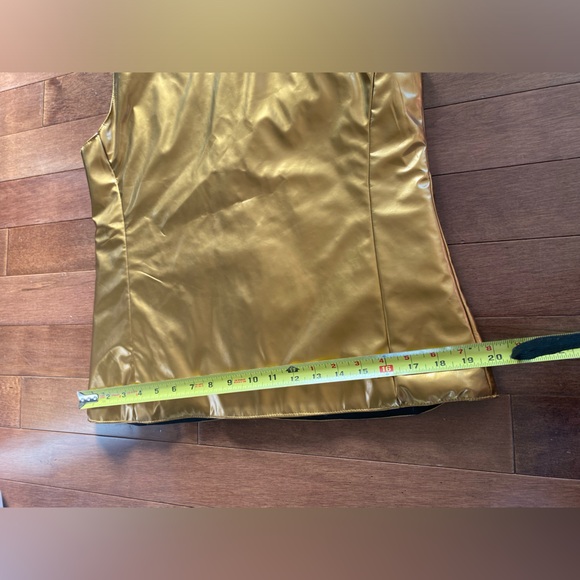 Vintage 80s Address Metallic Gold Vest Womens M - Picture 4 of 13